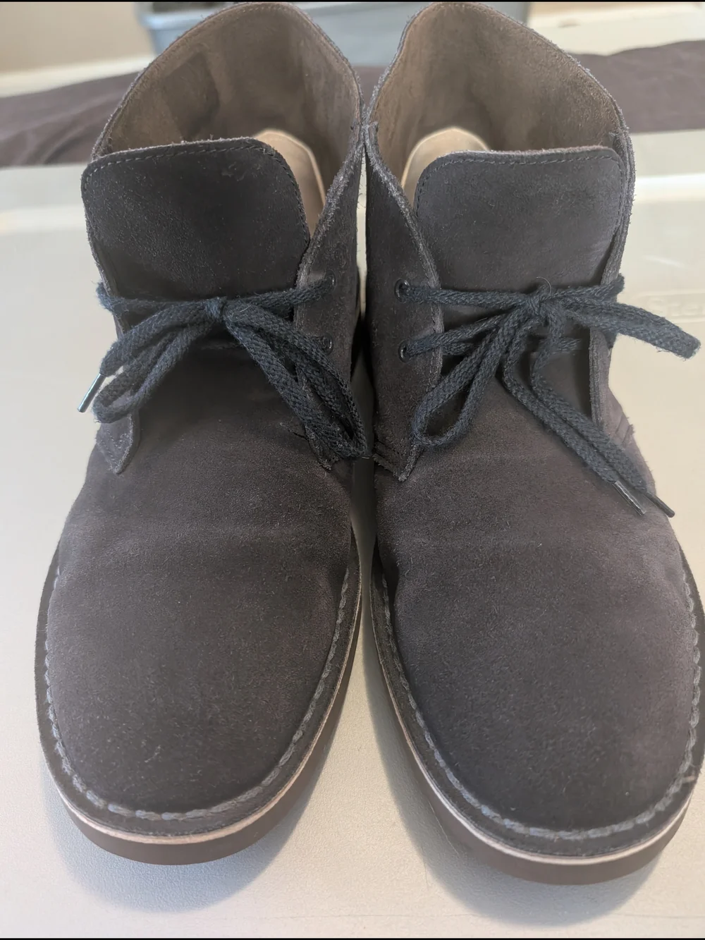 Title: Clarks Blue Suede Chukka Desert Boots - Size 11
